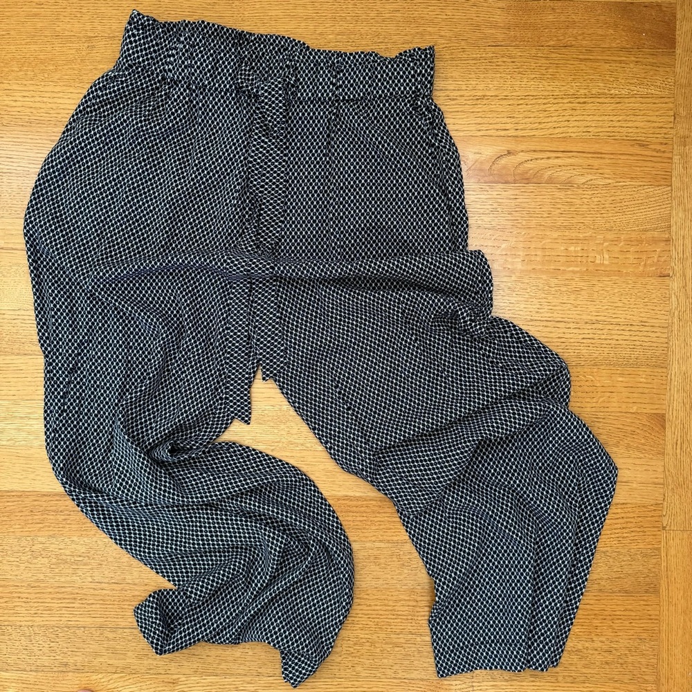 NWT: H&M Black White Paper Bag Pants 12